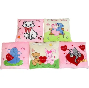 plyšák PLYŠ Polštářek Love 26x26cm zvířátka 6 druhů *PLYŠOVÉ HRAČKY*