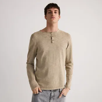 Pánský svetr Reserved - Bavlněný svetr - béžová - 922ED-80X - 922ED-80X-M