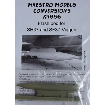 Plastikový model Maestro Models Flash Pod For SH37 and SH37 Viggen 1:48