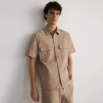 Pánská košile Reserved - Hladká košile regular fit - béžová - 9550N-08X - 9550N-08X-L