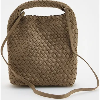 Kabelka Reserved - Pletená košíková kabelka - pudrově zelená - 347CN-97X - 347CN-97X-ONE