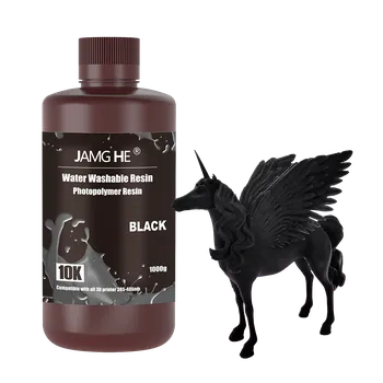 3D tisk Jamghe 10K Resin 1 L - Vodou omyvatelný (Water washable) Barva: Černá (Black) 10K Water washable