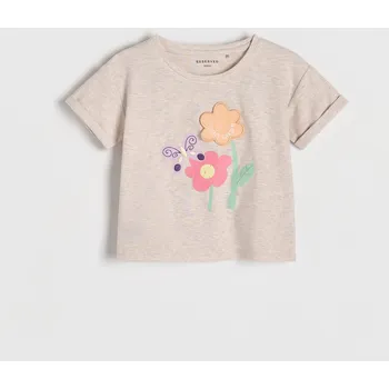 Reserved - Bavlněné tričko s 3D aplikací - vícebarevná - 6942G-MLC - 6942G-MLC-92