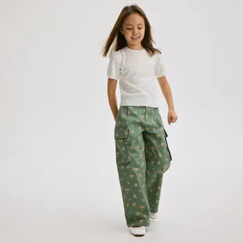 Reserved - Květované cargo kalhoty - petrolejová - 808CY-67X - 808CY-67X-128