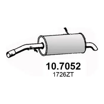 Zadní díl výfuku Zadní tlumič výfuku ASSO 10.7052