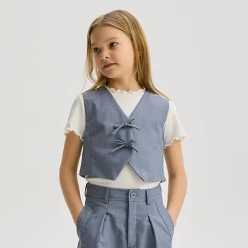 Dívčí bunda Reserved - Elegantná vesta - světle modrá - 344DB-50M - 344DB-50M-116