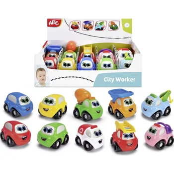 Hračka DICKIE ABC Auto City Worker baby veselé s obličejem 8 druhů plast