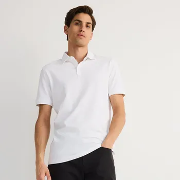 Reserved - Polo košile střihu regular - bílá - 843DI-00X - 843DI-00X-XXL