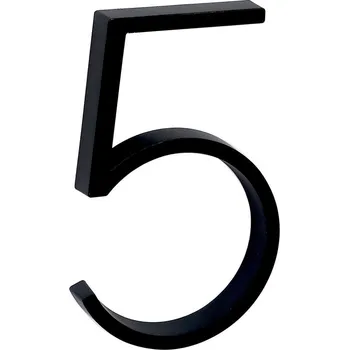 Domovní cedule RN.125V.5.CE číslo "5" černé Černá