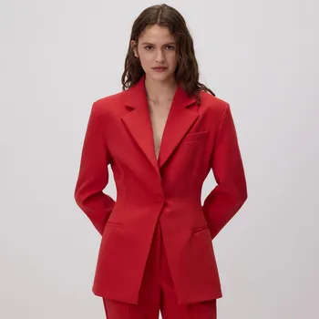 Dámské sako Reserved - Vypasované sako s viskózou - červená - YT238-33X - YT238-33X-M