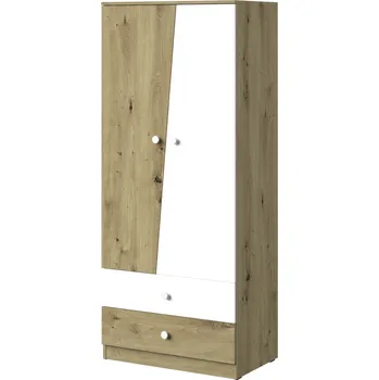 Šatní skříň Domel Dvoudveřová šatní skříň Nero Zvolte dekor: Bílý mat