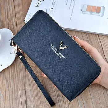 Peněženka Dámská peněženka MANYIDI ROC32 (Velká dvojitá dámská peněženka v černém provedení)