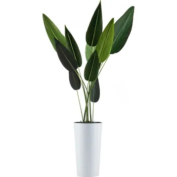 Květináč PLASTOVÝ KVĚTINÁČ URBANIKA RIFLO 25,5X46,5 CM BÍLÁ