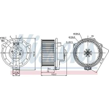 Ventilátor topení a klimatizace vnitřní ventilátor NISSENS 87107