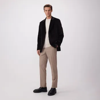 Pánské kalhoty Reserved - Kalhoty chino s slim nažehlenými puky - béžová - 230BK-80M - 230BK-80M-38-2