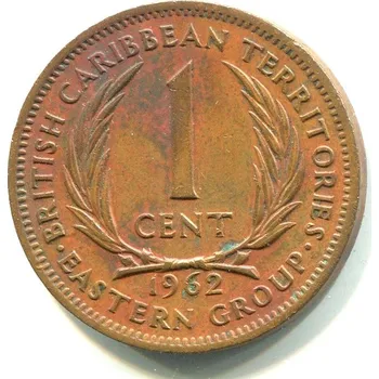BRITSKÁ VÝCHODOKARIBSKÁ TERITORIA. 1 cent 1962.