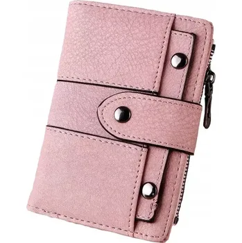 Peněženka Dámská růžová peněženka ROC27 (Dámská peněženka ve střední velikosti s 12-ti různými přihrádkami)