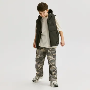 Reserved - Teplákové kalhoty ve stylu Cargo - pudrově zelená - 997CI-97X - 997CI-97X-116