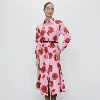 Dámské šaty Reserved - Košilové šaty s&nbsp;páskem - vícebarevná - 228FH-MLC - 228FH-MLC-S