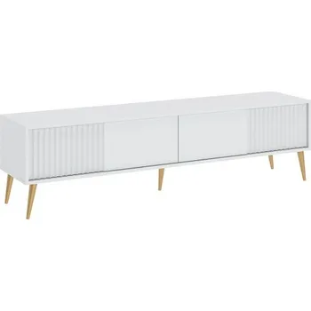 Televizní stolek Nábytek PEGAS s.r.o. Televizní stolek BARCELONA RTV 180 2D, Bílá/Zlatá