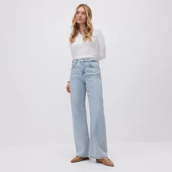 Dámské džíny Reserved - Džíny s širokými nohavicemi - modrá - YS071-05J - YS071-05J-38