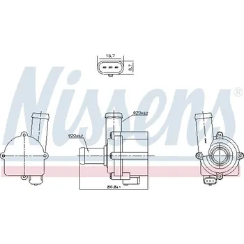 Motor automobilu Vodní čerpadlo, chlazení motoru NISSENS 832121