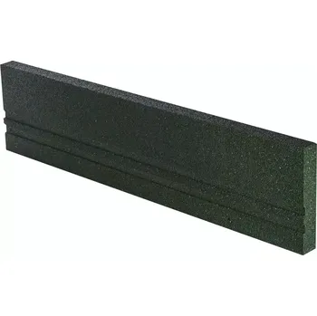Zahradní obrubník Zelený gumový dopadový obrubník FLOMA BoF - 100 x 5 x 25 cm