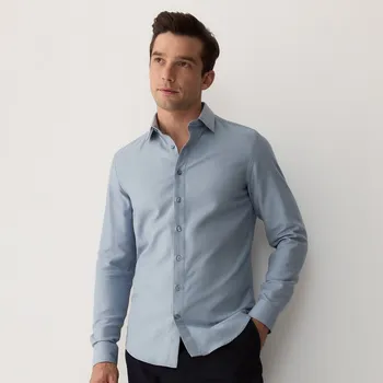 Pánská košile Reserved - Košile slim fit z egyptské bavlny - bleděmodrá - 7926H-05X - 7926H-05X-S
