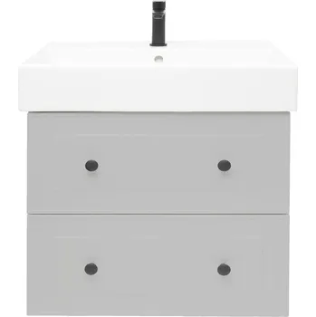 Koupelnový nábytek Koupelnová skříňka s umyvadlem Naturel Forli 80x45x46 cm šedá mat FORLI80GMUSAT