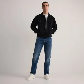 Pánské džíny Reserved - Džíny straight se sepraným efektem - modrá - YQ345-55J - YQ345-55J-29