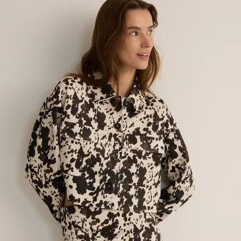 Reserved - Krátká bunda s límcem - vícebarevná - 7784B-MLC - 7784B-MLC-XL