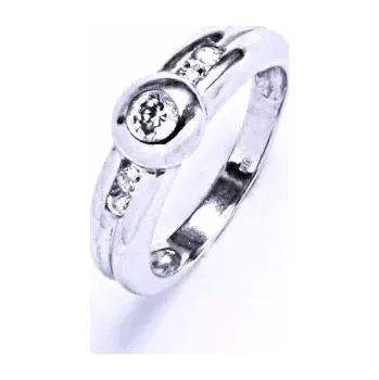 Prsten Stříbrný prsten čirý zirkon - VR277 (Stříbrný prsten se zirkony)