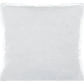 Povlak na dekorativní polštářek Tom Linen Povlak na polštář s třásněmi White 50x50
