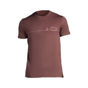 Icebreaker Merino 150 Tech Lite SS Tee Single Line Camp Men CAROB hnědá L