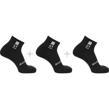 Pánské ponožky Kotníkové bavlněné ponožky Salomon EVERYDAY ANKLE 3-PACK černé LC2086600 - L | UK 11 | US 11,5