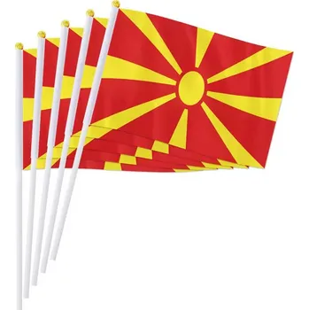 Vlajka WARAGOD Mávající vlajka 30 x 40 cm, Severní Makedonie