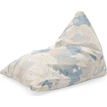 Sedací pytel Sedací vak Triangl Šedé květiny: 120 x 100 x 100 cm - Sablio