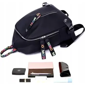 Městský batoh Dámský městský batoh Moos RO104 (Dámský černý batoh vhodný do města ale i do školy - voděodolný materiál)