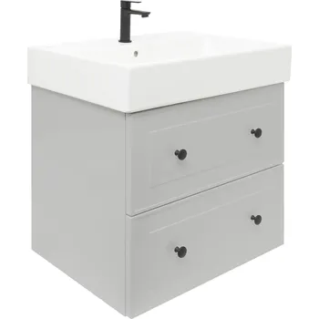 Koupelnový nábytek Koupelnová skříňka s umyvadlem Naturel Forli 60x45x46 cm šedá mat FORLI60GMUSAT