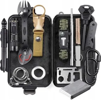 Vybavení pro přežití DRAGOWA Tactical Camping Emergency Survival Kit Ash, velká