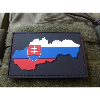 Nášivka JACKETS TO GO Nášivka vlajka/mapa SLOVENSKO plast velcro BAREVNÁ
