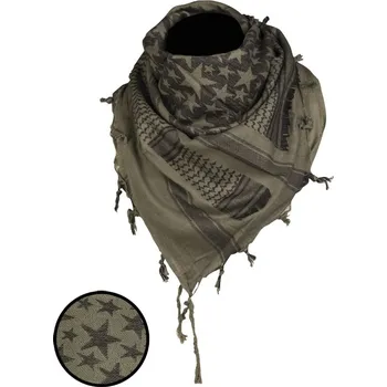 Šátek MIL-TEC® Šátek SHEMAGH HVĚZDY ZELENO/ČERNÝ