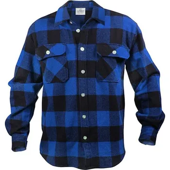 Košile dřevorubecká FLANNEL kostkovaná MODRÁ Košile dřevorubecká FLANNEL kostkovaná MODRÁ vel. 4XL