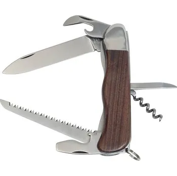 Sebeobrana MIKOV Nůž 6AK/KP zavírací HIKER s pojistkou NEREZ střenka ze DŘEVA