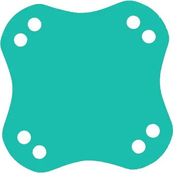 Plavecká deska Plavecký ponton OSTROV (8 otvorů) 800x800x38, zelená