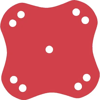 Plovací deska Plavecký ponton OSTROV (9 otvorů) 800x800x38, červená