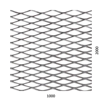 Plech Tahokov Fe kosočtvercová oka: 42x14mm