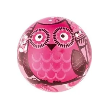 Dětský míč Potištěný míč SOVA, 220mm, růžová