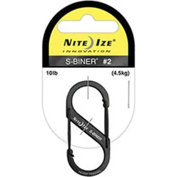 karabina NiteIze Karabina S 5cm ČERNÁ