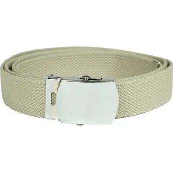 Módní doplněk MIL-TEC® Opasek US kalhotový se stříbrnou sponou KHAKI dl.130cm